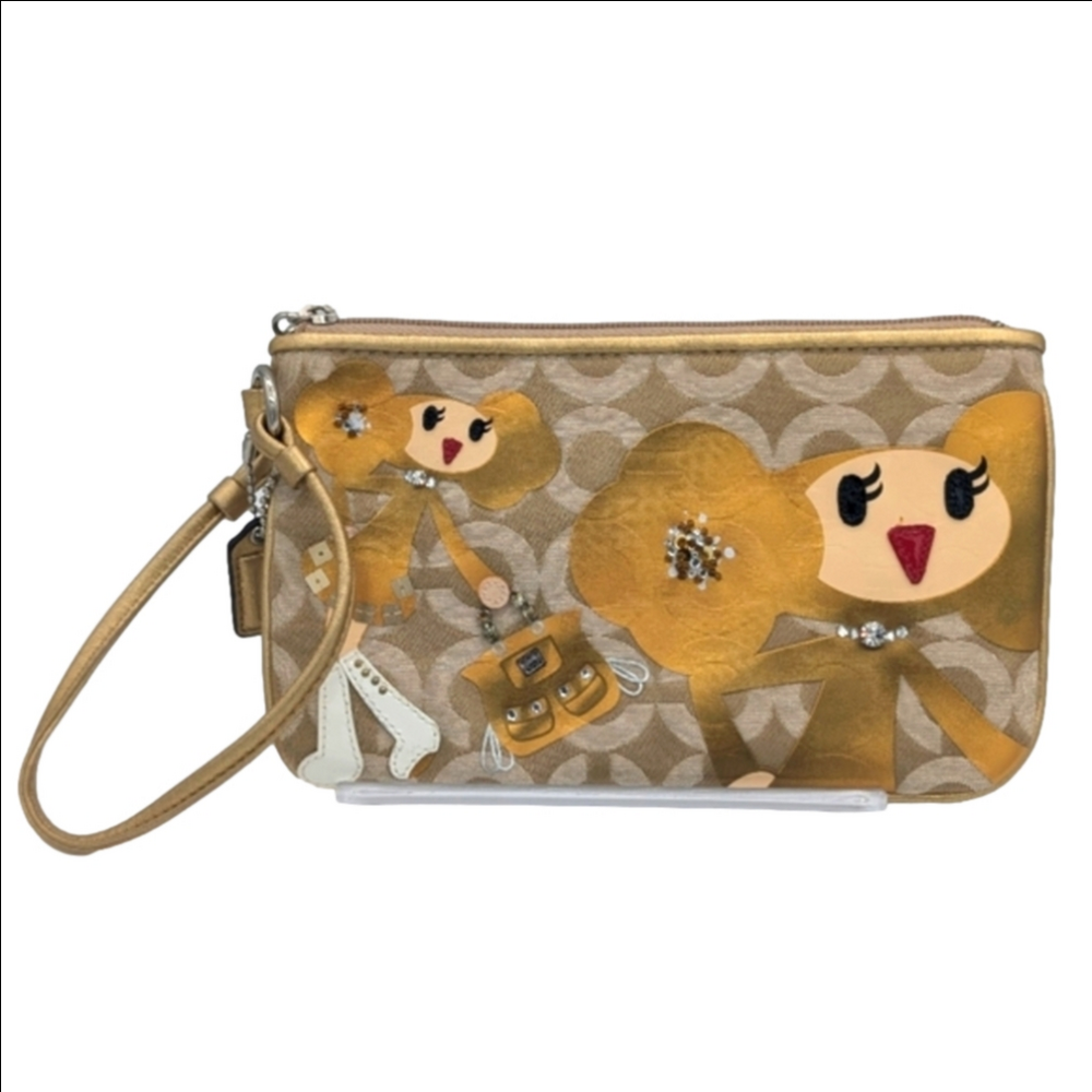Coach Poppy Chan Goldy Wristlet HTF Rare Limited Edition